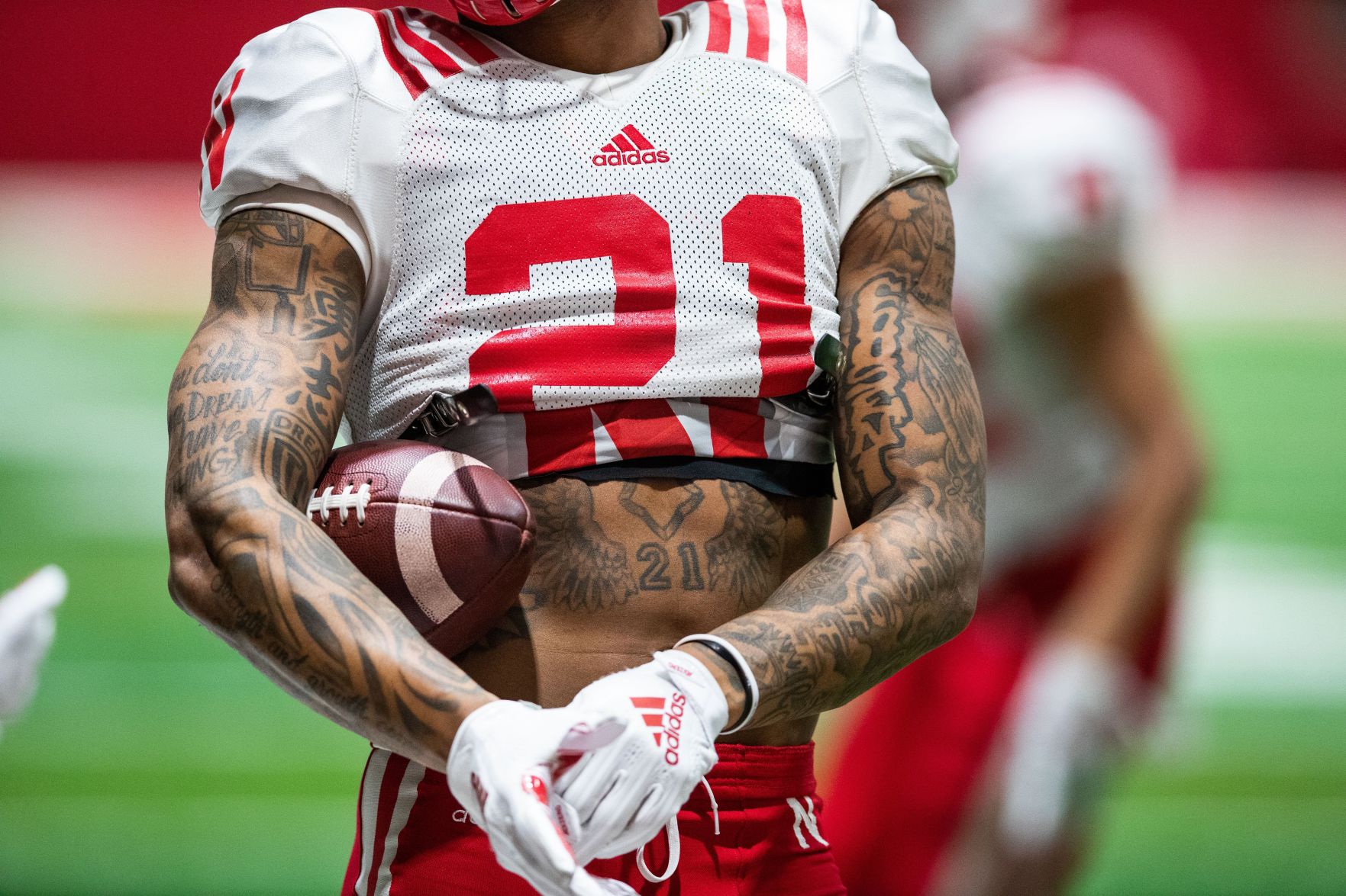 Nebraska worked through practice on April 3, 2019 in Lincoln.